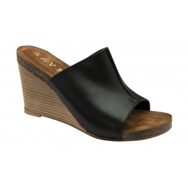 Black wedge mules online