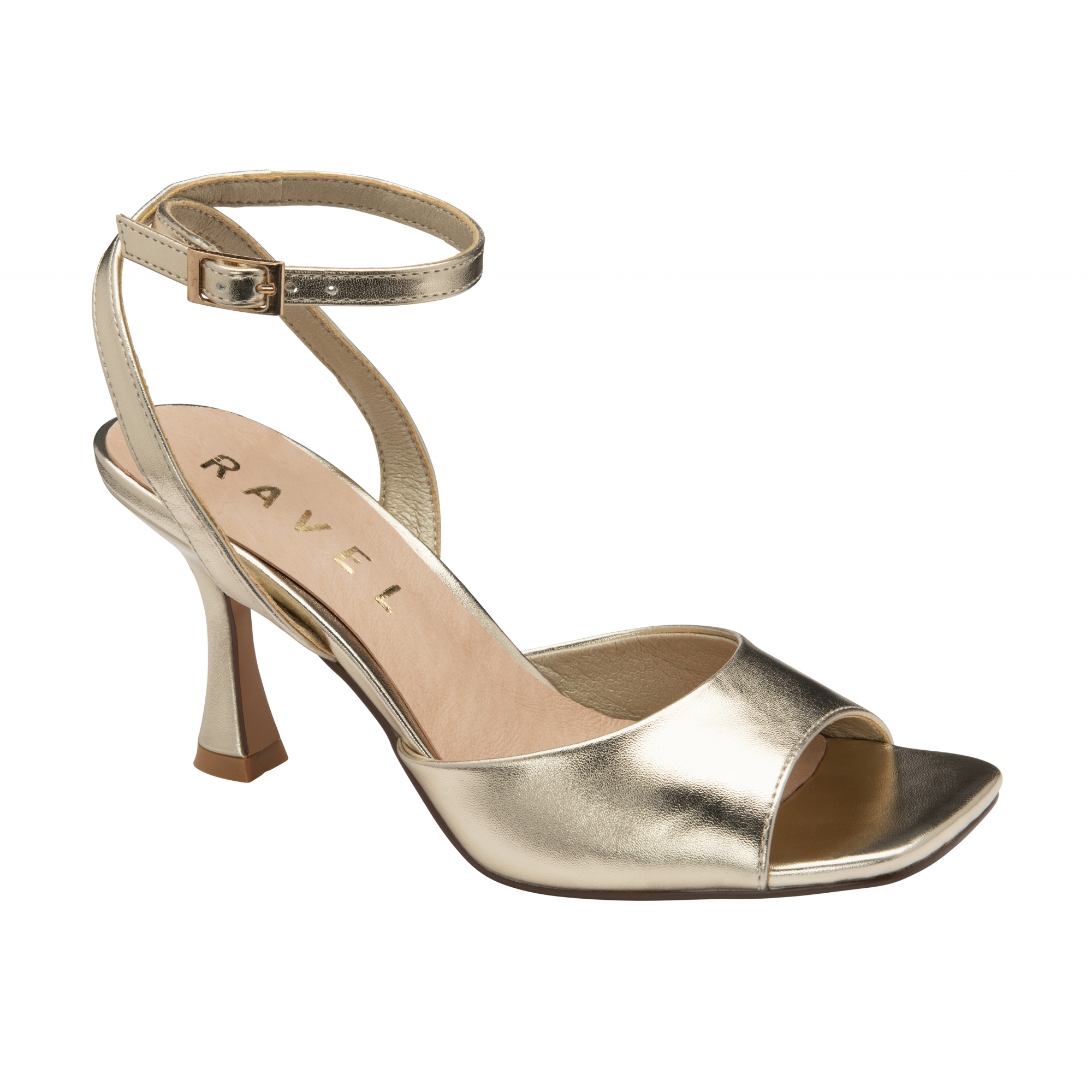 Pale Gold Pettigo Ankle Strap Sandals Ravel